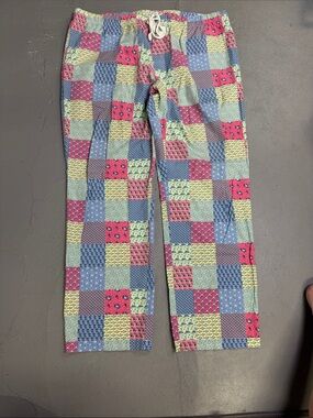 Colorful Patchwork Print Lounge Pants - Multicolor